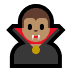 🧛🏽‍♂️ man vampire: medium skin tone display on Windows